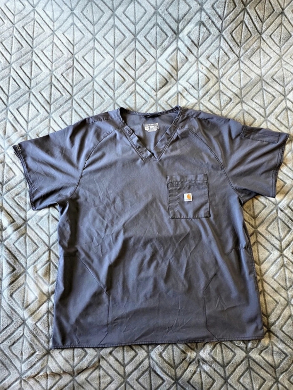 Carhartt Force Modern Fit Scrub Top Gray 2XL